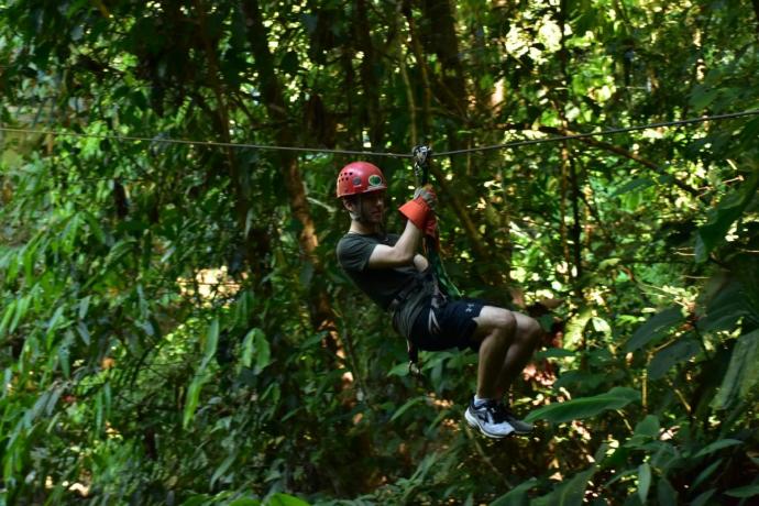 Zip-lining in Manuel Antonio